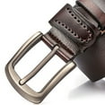 thumbnail image 7 of Stylish Men's Leather Belt, Genuine Leather With Classic Buckle, Adjustable Fit - Brown, Black, 115Cm, Detachable Buckle For Customization, 7 of 7