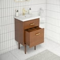 thumbnail image 4 of Water Creation Brandy 20" Integrated Sink Top Wood Vanity in Honey Walnut, 4 of 4