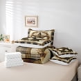 thumbnail image 5 of Homewish Retro Texas Stars Bedding Comforter Set 7pcs for Teen, Western Fashion Queen Bedding Sets, Southwestern Plaid Reversible Queen Sheet Sets, Super Cozy Room Decor, 5 of 7