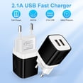 thumbnail image 2 of European Travel Plug Adapter,AILKIN 2PACK 2.1A International Travel Adapter Dual Ports USB Wall Charger Charging Block Power Cube Brick for Android for US to Europe EU Spain Italy France, 2 of 6