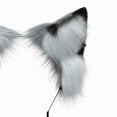 thumbnail image 2 of Yvsxxv 1Pc Grey Wolf Ear Faux Fur Headband Party Hair Accessories, 2 of 7