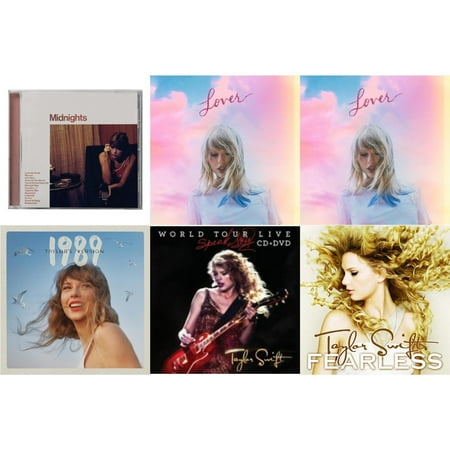 Midnights (X) (Blood Moon CD) & Lover (Deluxe) (Version 1) & Lover & 1989 (Taylor's Version) & Speak Now World Tour Live (CD/DVD) & Fearless