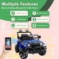 thumbnail image 4 of Okybaby 12V Kids Ride On Truck Car with Remote Control&Four-wheel Suspension, Toddler Electric Ride on Toys with Dual Motor,LED Light/USB/Bluetooth/Bonus Stickers for Kids 2+,Blue, 4 of 8