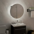 thumbnail image 3 of vidaXL Cabinet Bathroom Wall Vanity Mirror Cabinet with Round Mirror and LED, 3 of 7