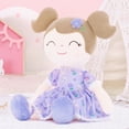 thumbnail image 3 of Gloveleya Toddler Stuffed Dolls Girl Gifts Plush Baby Doll Figure Toys Purple Flowers 16", 3 of 7