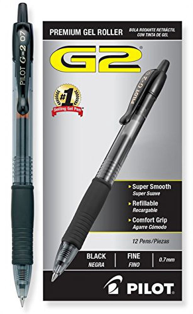 Pilot G2 Pen SET:G2 Retractable Premium Gel Ink Roller Ball Pens, Fine Point, One Box of Black and One Box of Blue, Dozen per Box