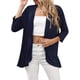 thumbnail image 3 of UKAP Cárdigan tipo Kimono para mujer, blusa con parte delantera abierta, blusa de manga 3/4, suéteres de verano con dobladillo alto y bajo para mujer, 3 of 7