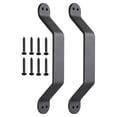 thumbnail image 1 of 2 unids 9 pulgadas de manija de granero negro hierro fundido de la puerta de la puerta de la puerta del cobertizo de la puerta del tirón for la puerta de madera deslizante, 1 of 6