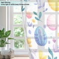 thumbnail image 4 of Yayeee Window Curtains Set of 2 for Living Room Light Filtering 63"x52", Purple Easter Eggs, 4 of 7