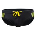 thumbnail image 1 of Men Summer Swim Briefs Low-rise Drawstring Sexy Swimming Briefs Dot Stitching Print Swimming Trunks, 1 of 5