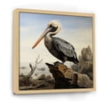 thumbnail image 2 of Designart "Coastal Black Pelican Scene" Animals Framed Wall Art - Black Pelican Bedroom Framed Canvas Wall Art, 2 of 6