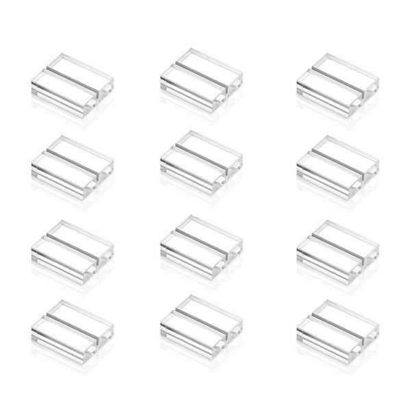 Qtmnekly Acrylic Stands Clear Place Card Holders with Card Slot Table