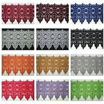 Altotux 5 & 1/8" Gray Green Lilac Burgundy Embroidered Venice Lace Trim By 15"