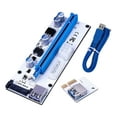 thumbnail image 2 of Miulika PCI-E Riser Card USB3.0 4Pin 6Pin 15Pin 60cm Cable Extender Adapter Ver008S blue white, 2 of 7
