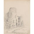 thumbnail image 2 of James Moore 15x18 Black Ornate Wood Framed Double Matted Museum Art Print Titled - Tonbridge Castle, Kent, England (1793), 2 of 5