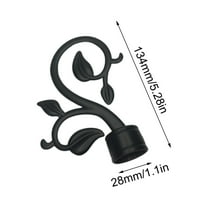 Steadline American Style Curtain Rod Finials Set of 2 Plastic Iron-Look Decorative End Caps for 22mm/28mm Rods Modern Home Decor Accessories