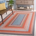 thumbnail image 4 of Safavieh Braided Codie Striped Machine Washable Reversible Area Rug, Rust/Multi, 5' x 8', 4 of 14