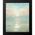 thumbnail image 2 of Nai, Danhui 12x14 Black Modern Framed Museum Art Print Titled - Sunrise Sailboats I, 2 of 5