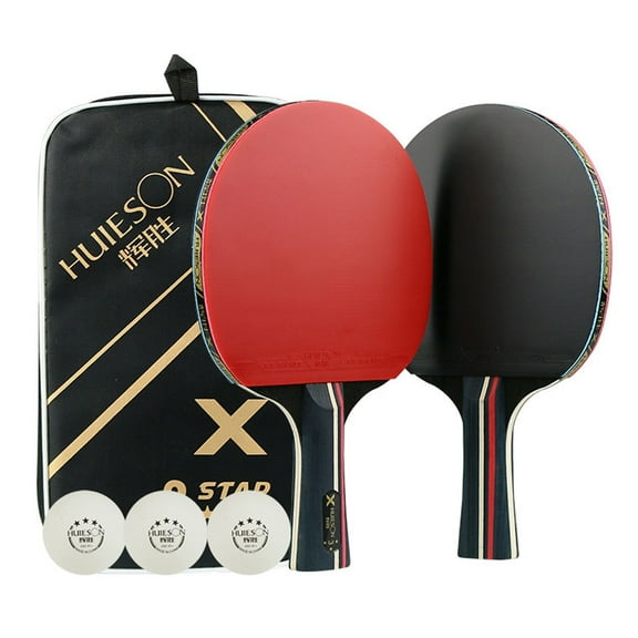 Soumake 2Pcs Professional Table Tennis Beginner Wood Racket Set Sports Ping Pong Bat