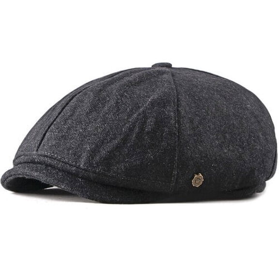SikaFu Beret Cap Men Women Autumn Winter Wool Cap Hat Solid Octagonal Newsboy Cap Artist Painter Retro Flat Ivy Cap Unisex Beret