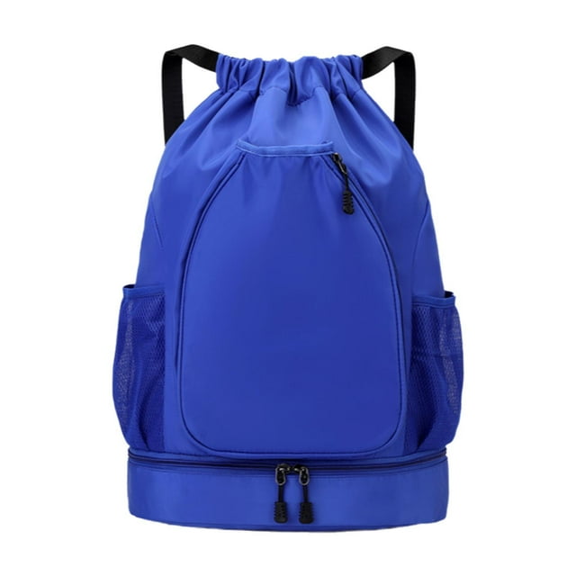Mochila de baloncesto, mochila deportiva para gimnasio, bolsa de almacenamiento para raquetas de baloncesto, para viajes, fútbol, rugby y adultos. azul