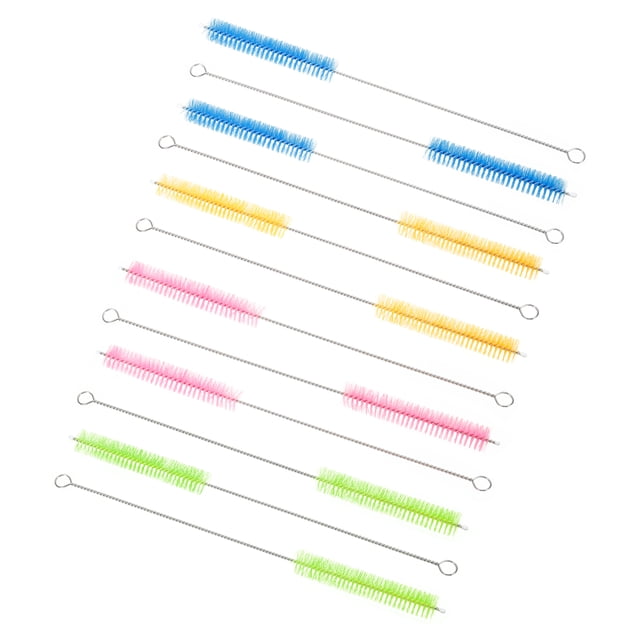 Cepillo de limpieza de pajitas reutilizables Uxcell de 10"x9/16" 4 colores 12 piezas