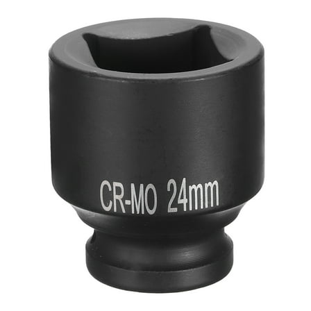 4 Point Square Socket 1/2" Drive 24mm Metric CR-MO Square Impact Wheel Socket