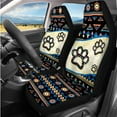 thumbnail image 2 of Uorisanigo Aztec Dog Paw 14 Pack Car Seat Covers Sets Steering Wheel Cover and Center Console Cover Soft Comfortable Car Headrest Cover Auto Seat Belt Cover Water Cup Pad for Car SUV, 2 of 6