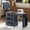 Blue, variant on WARAYZ Foldable Space-Saving Sewing Table with Storage, Power Outlet, 6 Side Trays & Open Shelf, Lockable Wheels, Blue, 1 Count