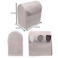 thumbnail image 5 of Retro Lounger Chair Bag, Pastel Squares with Polka Dots Geometrical Symmetrical Checked Tile Pattern, High Capacity Storage with Handle Container, Lounger Size, Pale Pink White, by Ambesonne, 5 of 5