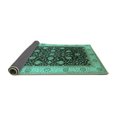 thumbnail image 2 of Ahgly Company Indoor Square Oriental Turquoise Blue Industrial Area Rugs, 3' Square, 2 of 4