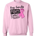 thumbnail image 2 of Inktastic Our Family Fights Together Breast Cancer Awareness Adult Sweatshirt, 2 of 4