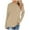 Khaki, variant on 2024 Long Sleeve Shirts for Women Trendy Casual Solid Color Drop Shoulder Raglan Sleeve Tops Round Neck Loose Shirt with Poket Orange