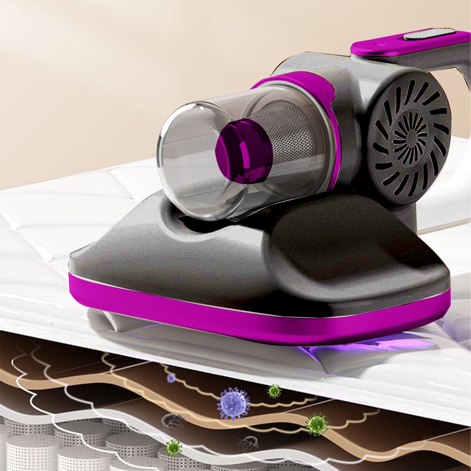 RBCKVXZ Cordless Vacuum Cleaner Rechargeable with 2000mAh Battery, 11000Pa Detachable Vacuum with Filter, Lightweight Portable Handheld Stick Vacuum for Carpet, Hard Floor, Pet Hair, Purple