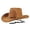 Brown, variant on Classic Western Cowboy Hat Style Sun Outdoor Fashion Jazz Headwear for Men and Women Khaki One Size