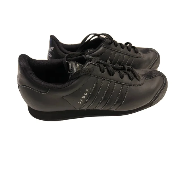 Adi-das Samoa G22610 Shoes Leather Black Mens Size 6.5, Black Athletic Shoes