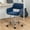 Dark Blue, variant on Homy Casa Swivel Office Chair, Adjustable Desk Chair for Meeting, Vanity, or Study Room, Beige
