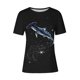 thumbnail image 4 of Tops de Ajuste Suelto para las Mujeres Sudadera Casual Impresa Manga Corta Cuello Redondo Superior, Poliéster, 4 of 4