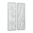 thumbnail image 6 of DecMode Light Gray Wood Handmade Intricately Carved Leaf Wall Decor (2 Count), 6 of 9