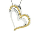 thumbnail image 2 of 0.33 ct Brilliant Round Cut Natural Citrine 14k White Gold Pendant with 16" Chain, 2 of 5