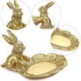 thumbnail image 2 of Jinsinto Golden Rabbit Statue, Jewelry Ring Trinket Stand Seated Rabbit, 2 of 4