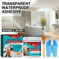 thumbnail image 4 of JLFNYA Transparent Waterproof Glue, Bathroom Caulk, Waterproof Caulk, Transparent Sealant, Bathroom Adhesive, Silicone Bathroom Caulk, Suitable for Indoor, Outdoor, Bath, Shower, Sink, Window, Wall, 4 of 8