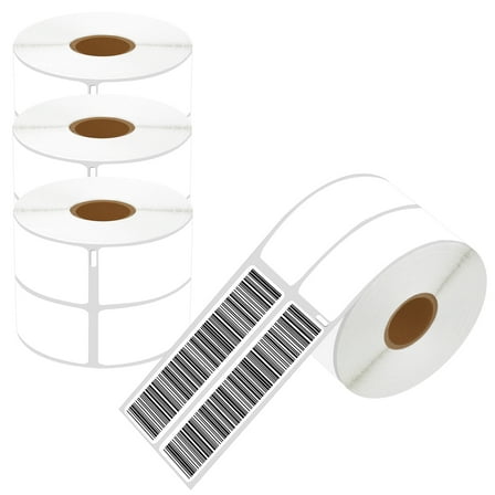 NineLeaf 4 Rolls Compatible for DYMO 30253 1-1/8 in x 3-1/2 in 2-up Address Barcode Labels, 700 Labels Per Roll