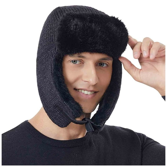 PureCasa Winter Hats for Men Women Trapper Trooper Hat with Earflaps Windproof Warm Hats Outdoor Skiing Cycling Hunting Hat