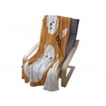 thumbnail image 4 of Ghost Soft Flannel Fleece Throw Blanket, Flying Ghost Characters with Childish Smiling Sad Faces on Orange, Cozy Plush for Indoor and Outdoor Use, 50" x 70", Orange Black and White, by Ambesonne, 4 of 6