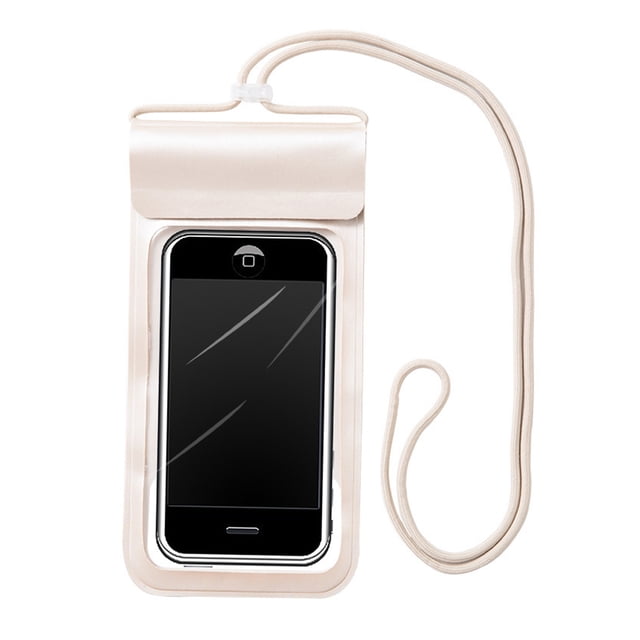 Bolsa impermeable para teléfono móvil de PU transparente con velcro para exteriores, personalizada, con pantalla táctil de gran tamaño y huella dactilar, para natación, buceo y playa, funda