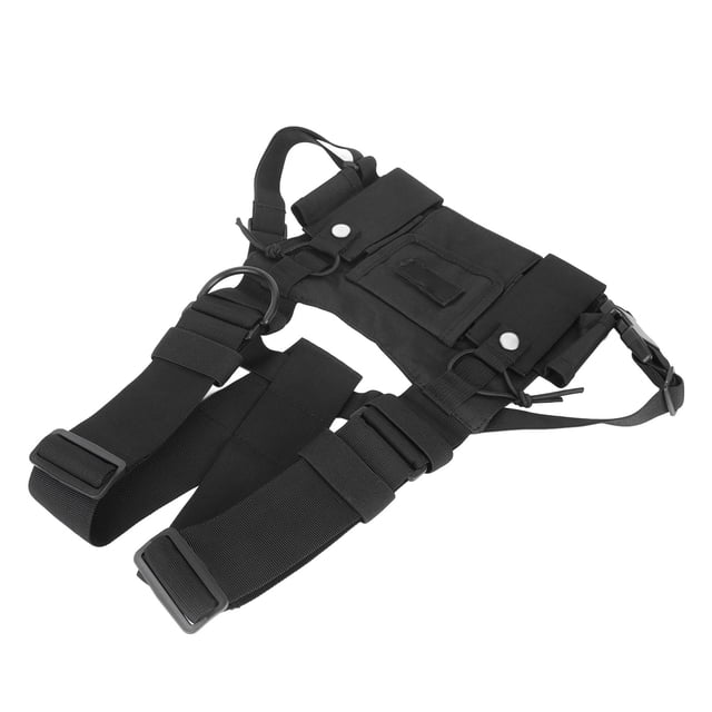 Bolsa De Pecho Walkie Talkie, Arnés De Pecho De Radio Universal 2 Bolsillos Para Unidades De Bomberos Cergrey Como se muestra en la descripción
