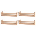 thumbnail image 1 of Estantería de 4 piezas, estantería flotante de madera natural para pared, estantes para guardería para pared, decoración de baño, estante para especias de cocina, 1 of 8