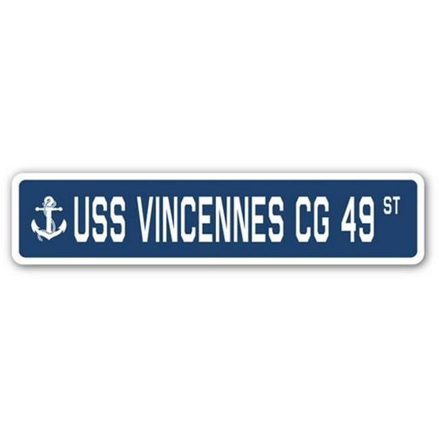 SignMission SSN-624-Vincennes Cg 49 Panneau de Rue 6 x 24 Po - USS Vincennes Cg 49