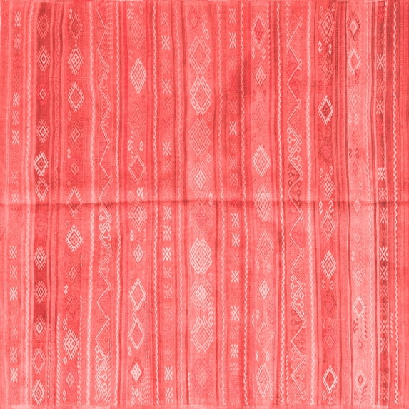 Ahgly Company Indoor Square Southwestern Red Country Area Rugs, 5' Square